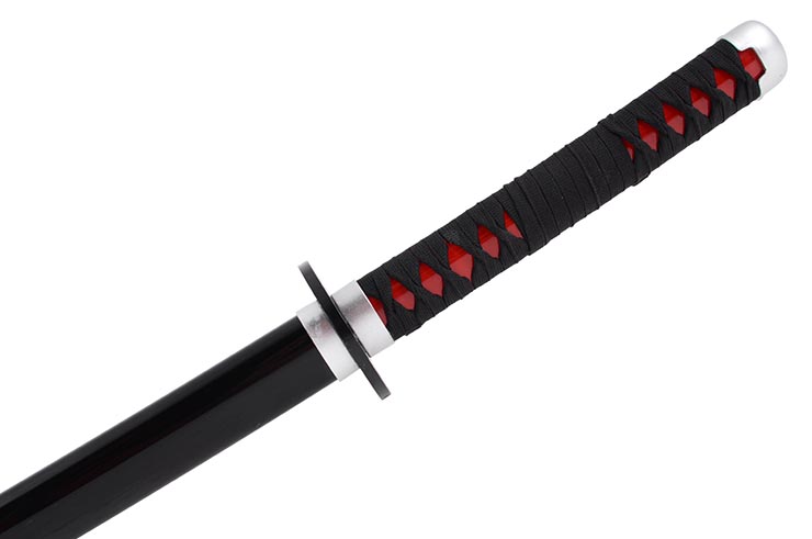 Realistic Katana, Red handle, Baohu - Bamboo Replica