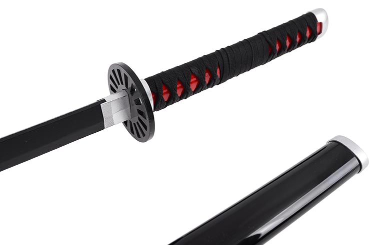 Realistic Katana, Red handle, Baohu - Bamboo Replica