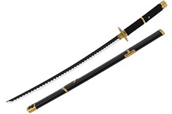 Katana realista, Guardia cuadrada, Baohu - Réplica de Bambú