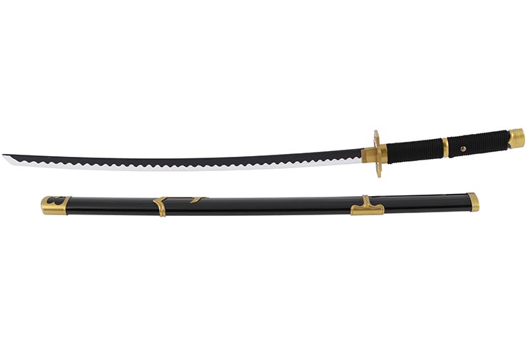 Katana realista, Guardia cuadrada, Baohu - Réplica de Bambú