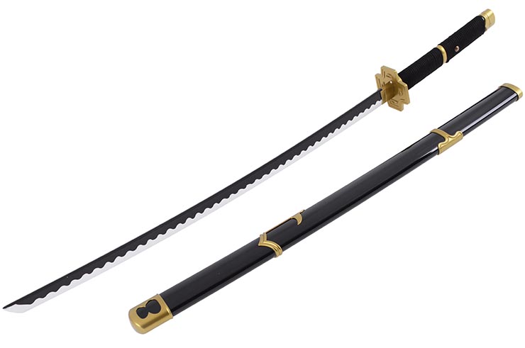 Katana réaliste, Garde carré, Baohu - Réplique Bambou