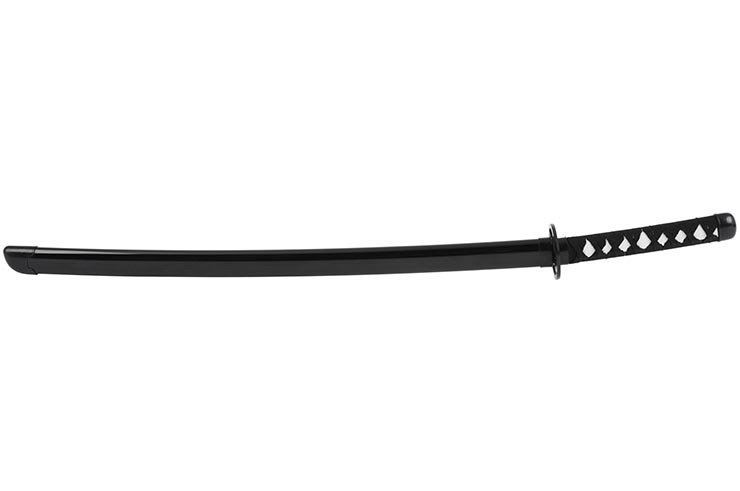 Katana réaliste Noir, Garde ronde, Baohu - Réplique Bambou