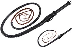 Leather whip - Braided handle