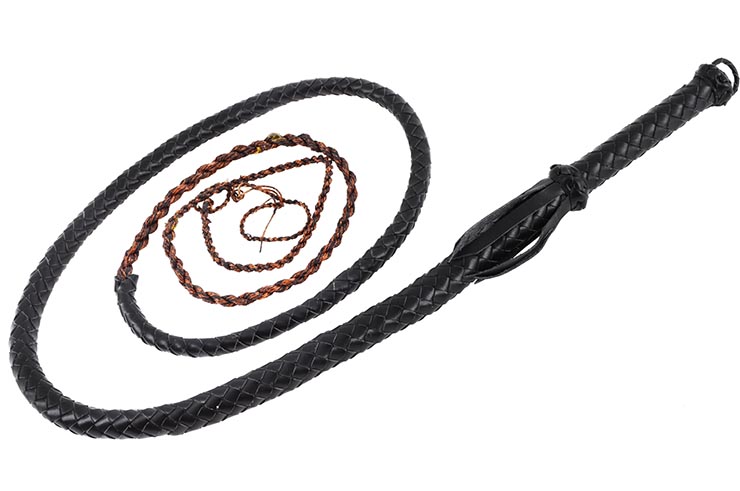 Leather whip - Braided handle