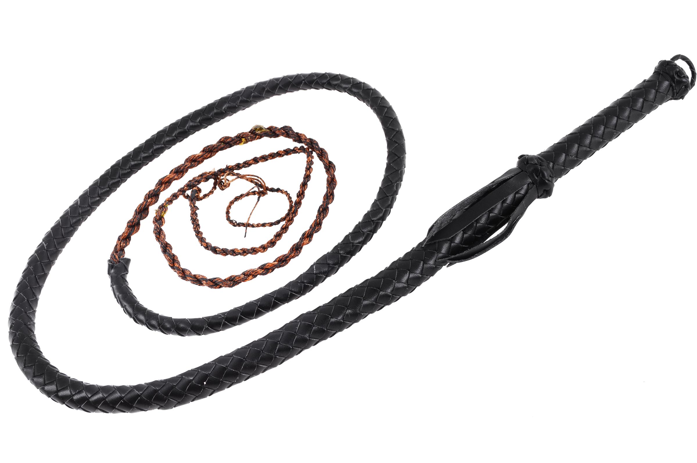 Leather whip - Braided handle 