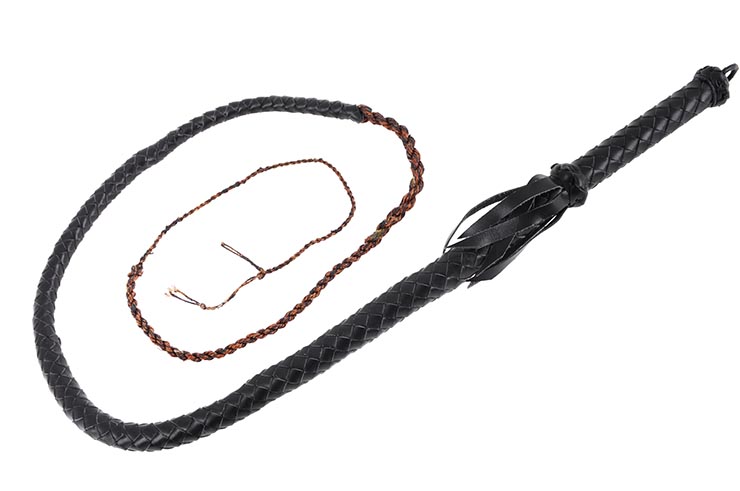 Leather whip - Braided handle