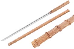 Katana Droit, Bambou - Rigide Aiguisé (fissuré)