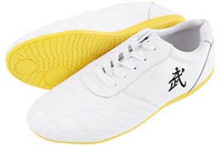 Chaussures Taolu «Wu» Blanches, semelle jaune - CC Wushu