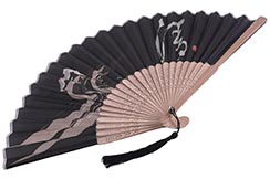 Light Summer fan, Black with inscriptions