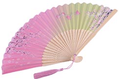 Ventilador de verão leve, gradiente rosa/amarelo