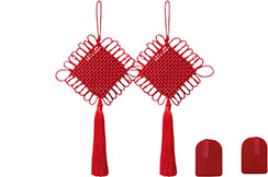 Traditional Chinese decoration (Set of 2) - Knotted pompom