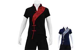 Chang Quan top, Applied motifs - Premium cotton