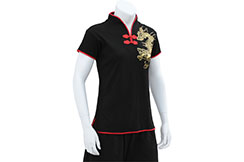 Chang Quan top, golden dragon - Premium cotton