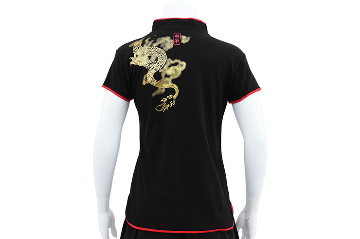 Chang Quan top, golden dragon - Premium cotton