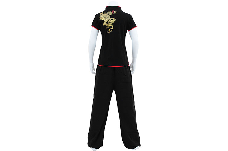 Chang Quan top, golden dragon - Premium cotton
