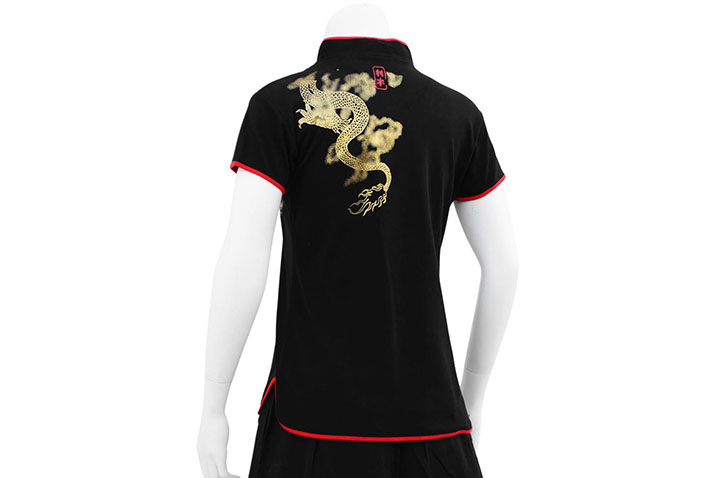Chang Quan top, golden dragon - Premium cotton