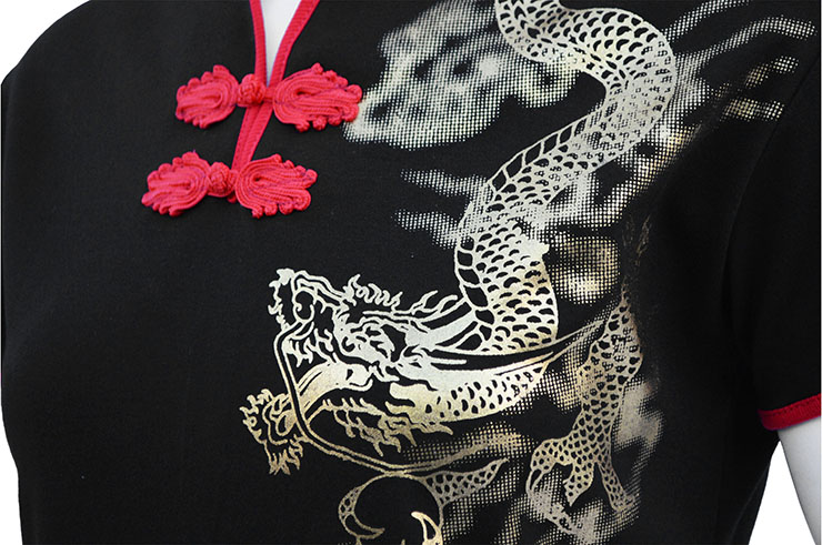 Chang Quan top, golden dragon - Premium cotton