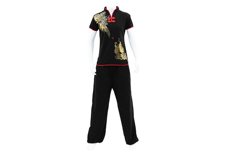 Chang Quan, Phoenix & Dragon Top - Premium Cotton