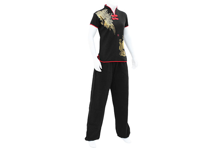 Chang Quan, Phoenix & Dragon Top - Premium Cotton
