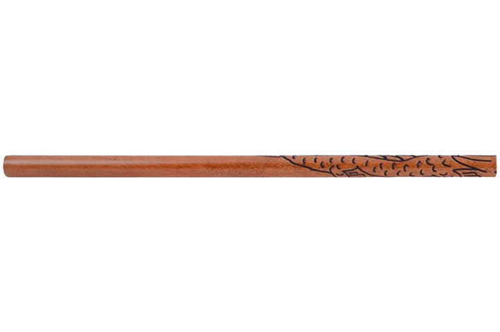 Palo Kali Escrima 70 cm – Roble rojo, grabado de dragón