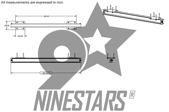 Rail de Convoyage avec Platine plafond intégrée | NineStars®