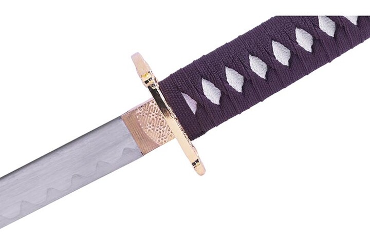 Katana Iaito Dragão Trança Dourada, Branca e Castanha
