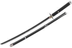 Katana NARUTO - SASUKE Black Edition - Lame Bois (SUPPORT JAPONAIS