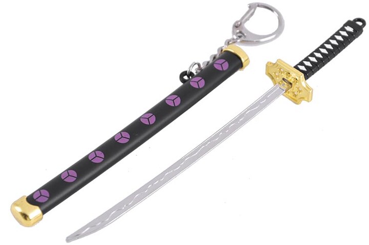 Porta-chaves e abre-cartas Katana, preto com estampas - One Piece