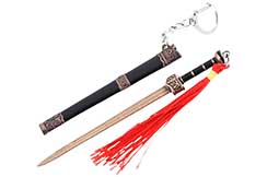 Keychain & Decoration - Han Straightswords, black/gold scabbard