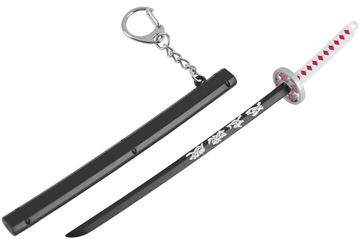 Porta-chaves e abridor de cartas com Katana de flores Demon Slayer