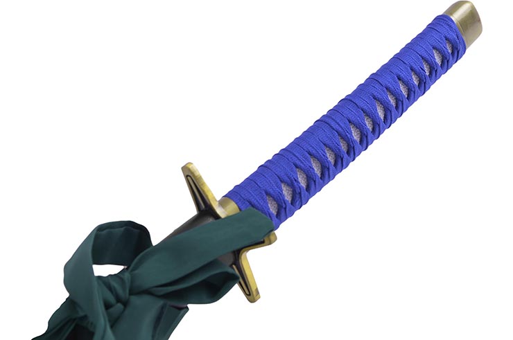 katana bleu ruban vert/cyan