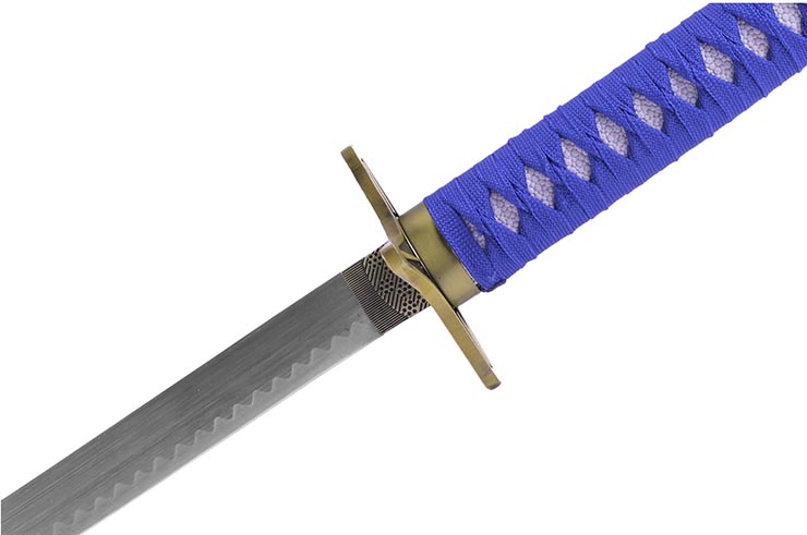 katana bleu ruban vert/cyan