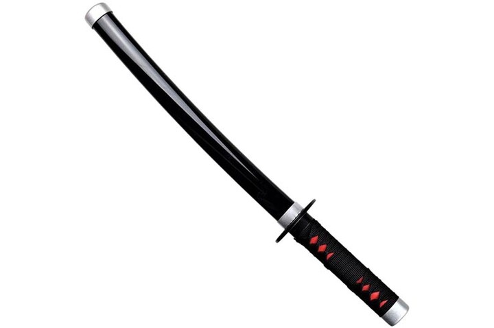 Tanto ornemental, noir et rouge
