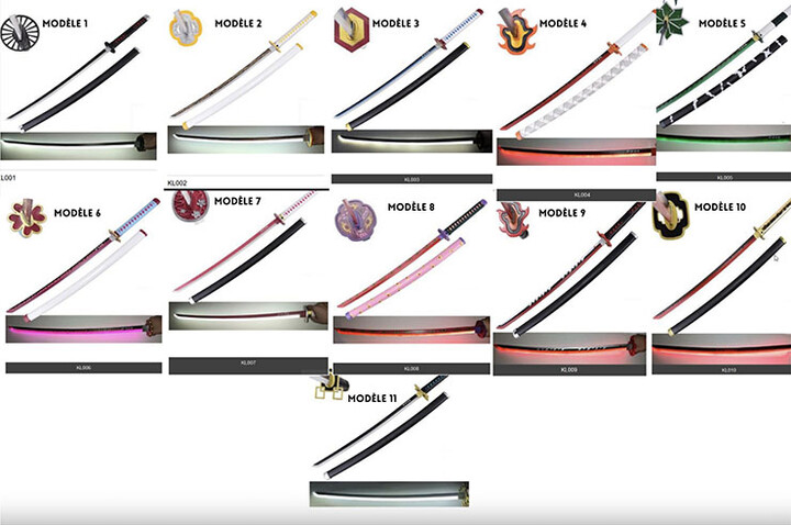 Katana Luminosa, para Demonstração ou Decoração