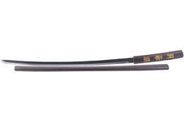 Katana Shirasaya de madera oscura - Recta y sin guarda