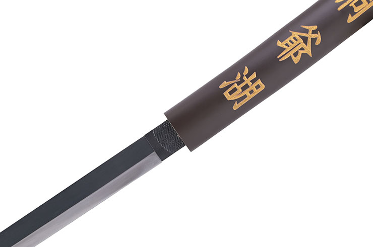 Katana Shirasaya de Madeira Escura - Reta e Sem Guarda