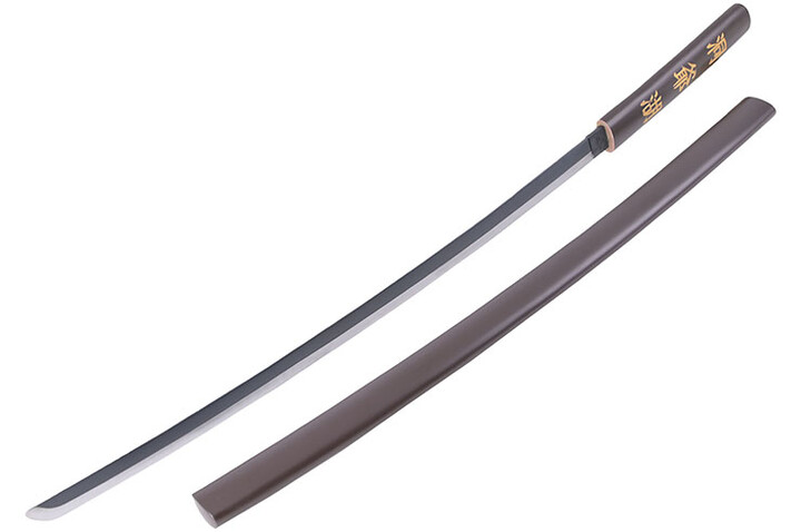 Katana Shirasaya de madera oscura - Recta y sin guarda