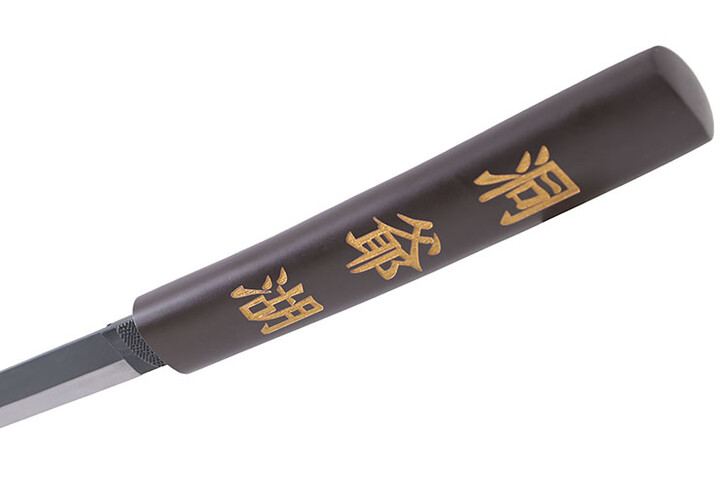 Katana Shirasaya de madera oscura - Recta y sin guarda