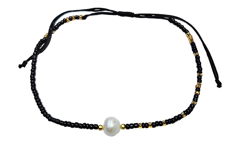 Thai Bracelet, Genuine Mother-of-Pearl Stone & Pearls