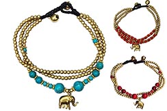 Pulsera tradicional tailandesa, Elefante dorado