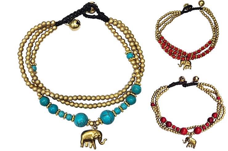 Thai Traditional Bracelet, Golden Elephant