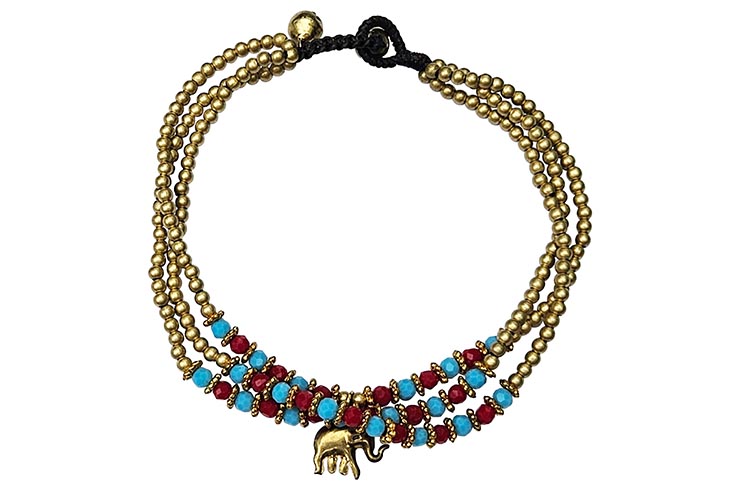 Bracelet Traditionnel Thaïlandais, Eléphant doré