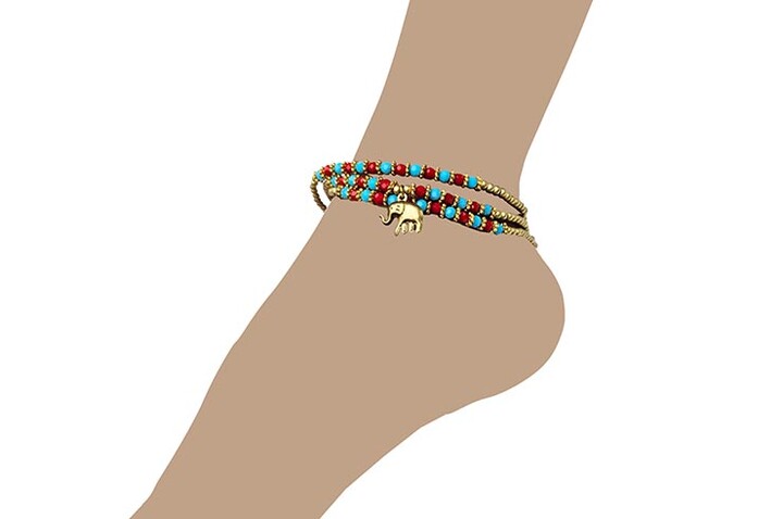 Tornozeleira Tradicional Tailandesa, Elefante Dourado