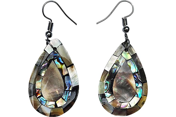 Thai earrings - Hyd Na, Genuine mother-of-pearl