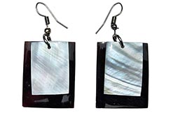 Thai earrings, Frames - Genuine mother-of-pearl