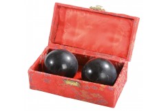 Pair of Qi Gong balls - Black stone