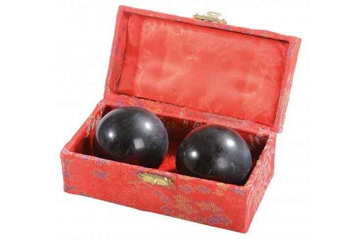 Par de bolas de Qi Gong - Pedra preta