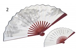 Fan, Traditional - Mountains, Bamboo