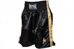 English Boxing Shorts, Black Gold - MB64PRO, Metal Boxe
