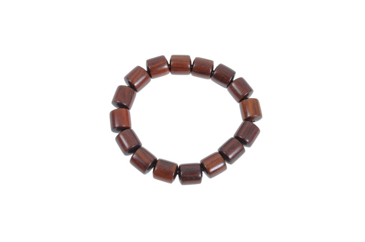 Bracelet Bouddhiste, Style Tibétain - Bois Rectangulaire 11 mm